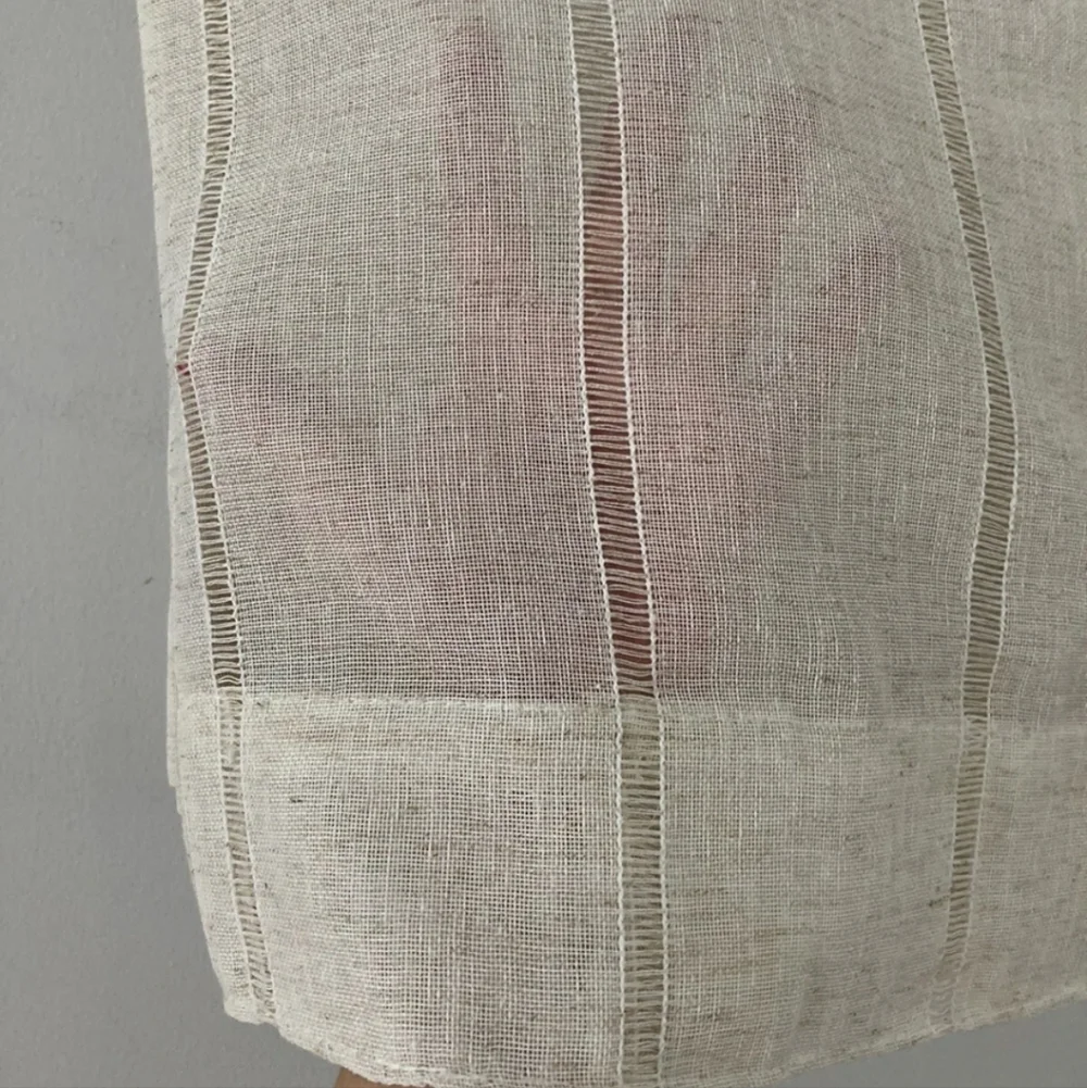 2 LAUREN Neutral Woven Linen Blend Back Tab Pocket Panel 54